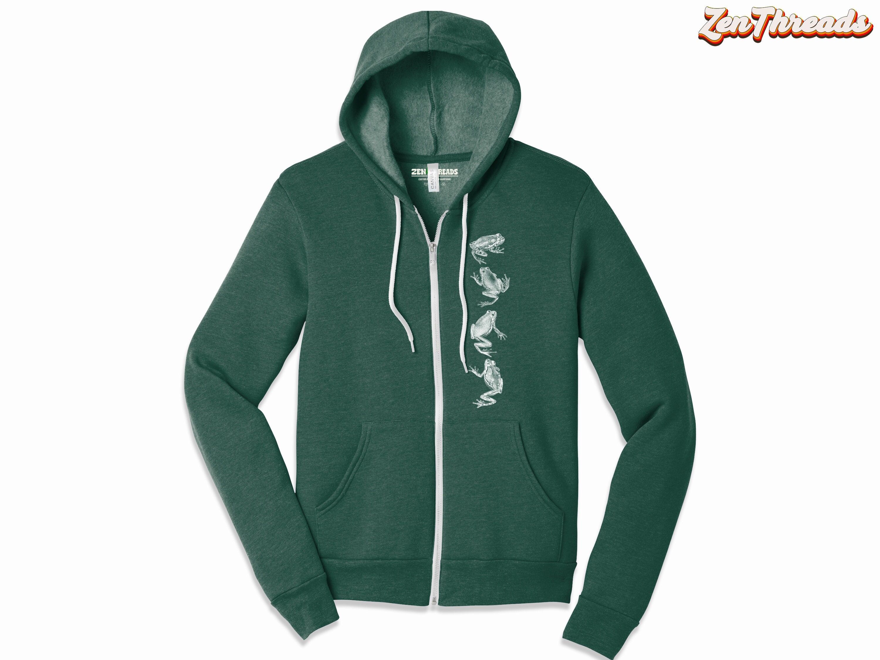 Frog Hoodie With Zipper Etsy