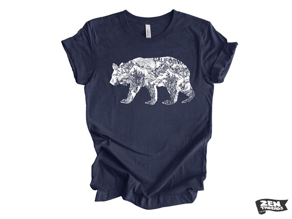 California BEAR Unisex T Shirt Bella Canvas Mens Women's Cal