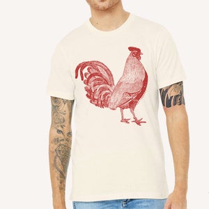 The Urban ROOSTER Unisex T-Shirt Bella Canvas mens women zen threads printed printed tee hen bird farming farmer garden henhouse gift funny image 4