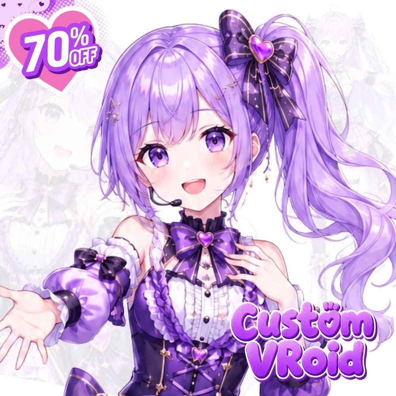 Custom VTuber Avatar | 3D VRoid Model Commission | Custom VRoid Model Commission | VTuber Avatar Ready to Use | Custom Vroid Model Avatar image 3