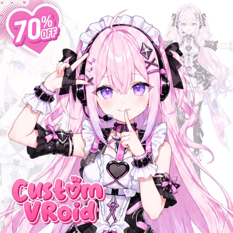 Custom VTuber Avatar | 3D VRoid Model Commission | Custom VRoid Model Commission | VTuber Avatar Ready to Use | Custom Vroid Model Avatar image 4