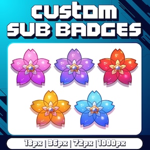 Custom Badge und Sub Badge für deinen Vtuber Charakter, Tier, Anime Charakter, Haustier, Gaming Charakter oder nach deiner Idee für deinen Stream