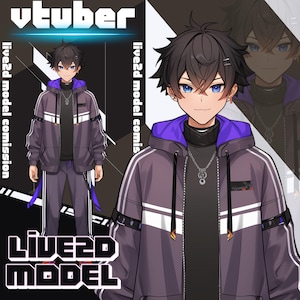 Custom Male VTuber | VTuber Male | Vtuber Commission | Vtuber Assets | live2D model | Live2D Male Commission | PNGtuber | Custom Live2D
