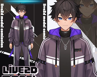 Custom Male VTuber | VTuber Male | Vtuber Commission | Vtuber Assets | live2D model | Live2D Male Commission | PNGtuber | Custom Live2D