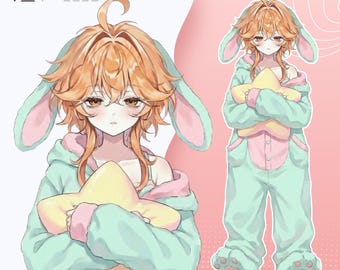 Custom VTuber Full Body | Vtuber Commission | Vtuber Assets | live2D model | Live2D Male Commission | PNGtuber | Custom Live2D
