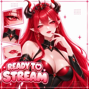 Modelo VTuber personalizado de corpo inteiro com rigging Live2D e rastreamento facial expressivo.