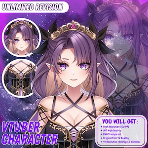 Custom Live2D Vtuber Commission | vtuber model, custom vtuber model, vtuber, pngtuber, custom vtuber, Anime Character, Custom PNGtuber