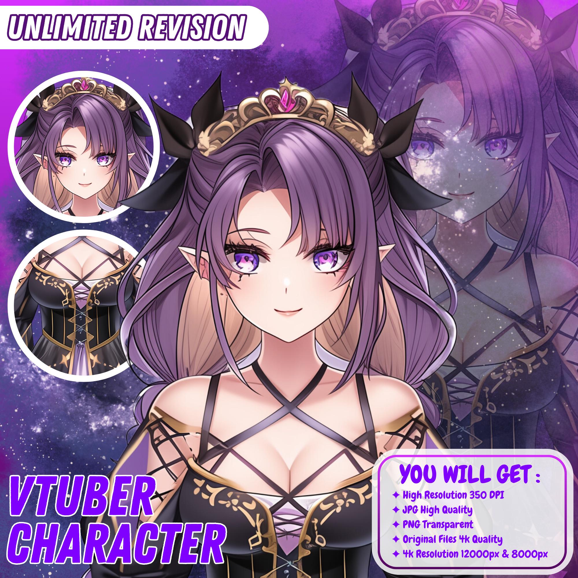 Custom Live2D Vtuber Commission | vtuber model, custom vtuber model, vtuber, pngtuber, custom vtuber, Anime Character, Custom PNGtuber