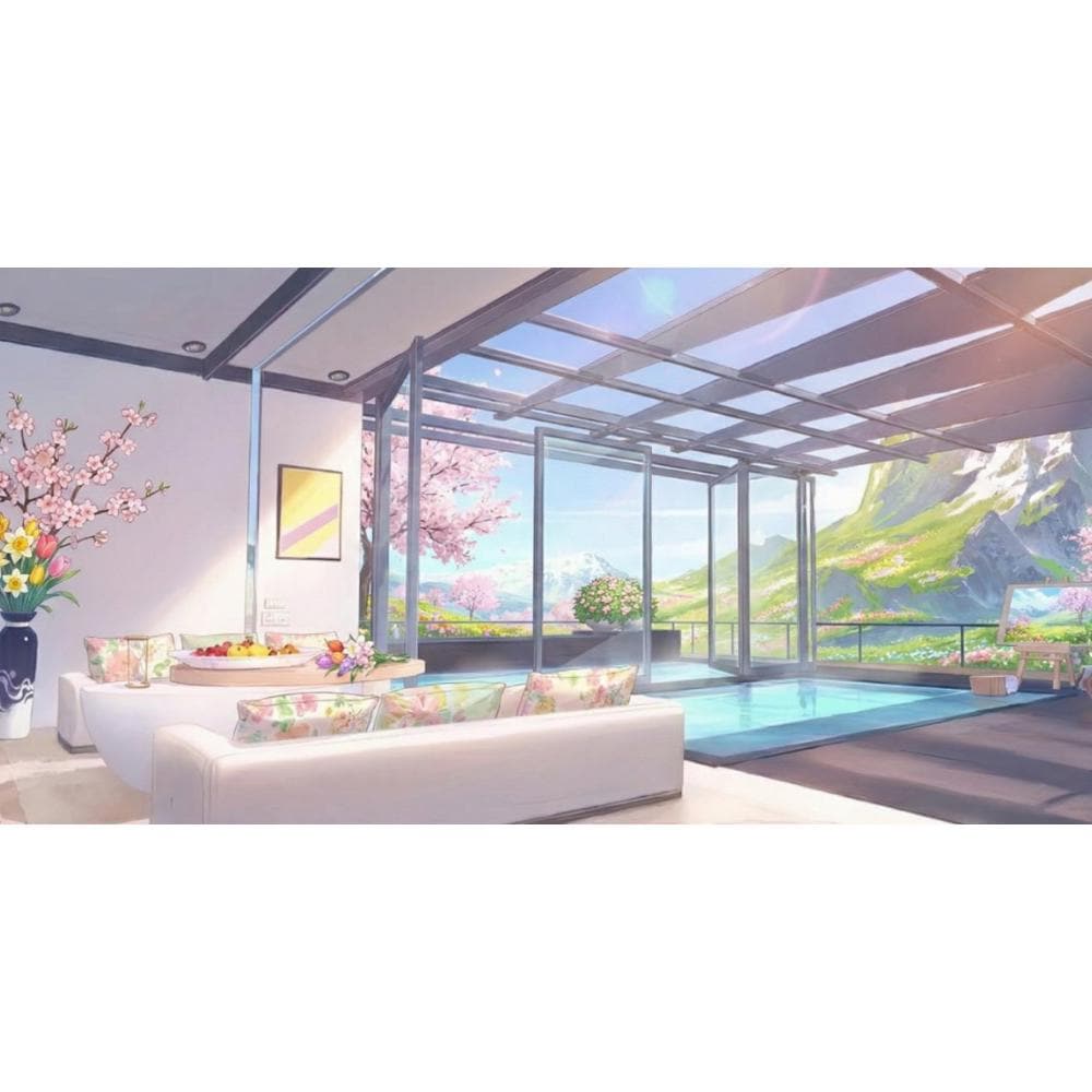 Custom Vtuber Room Background | Anime Stream Overlay (PNG) Anime Room ...
