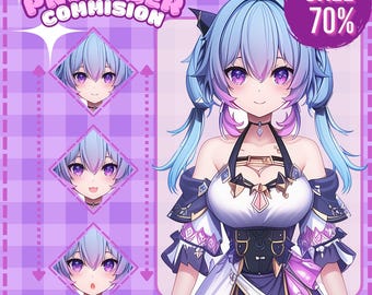 Custom Anime PNGTuber Avatar | Vtuber Design Commission | Streamer Model | Twitch YouTube