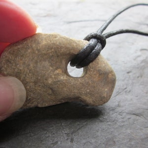 English Hag Stone Necklace for Luck and Protection. image 4