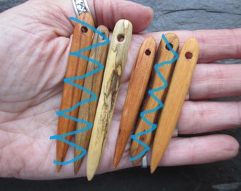 Small Nalbinding Needles, Various Wood Types. Size 6cm - 8cm. MULTI-BUY DISCOUNT!