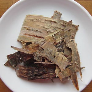 Dried Bark Fig, Ginkgo, Cherry, Elder, Ash, Blackthorn, Hazel, Alder, Oak, Ivy, Birch, Hawthorn, Willow, Blackberry, Apple, Gorse, Holly birch bark