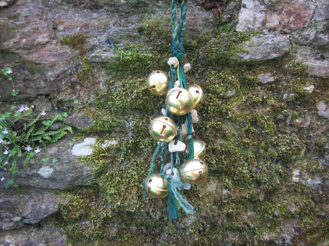 Witch Bells for Protection and Good Luck 13 Hag Stones and 7 Large Gold ...