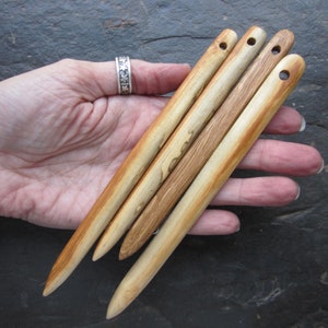 Large Nalbinding Needles, Various Wood Types. Size 12cm 17cm. MULTI-BUY DISCOUNT zdjęcie 1