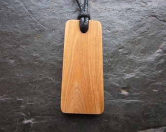 Natural Wood Pendant - Rowan/Luis - Unique Ogham "Secret Sigil" Design.