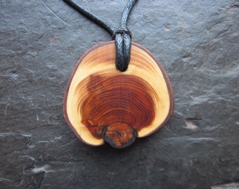 Natural Wood Pendant - English Yew - Connect to Ancient Wisdom.