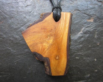 Unique Natural Wood Pendant - Wild Cherry - for Romantic Love.