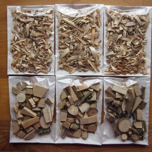 Nine Sacred Woods for Burning on Ceremonial Bonfires. Chips or Bits.