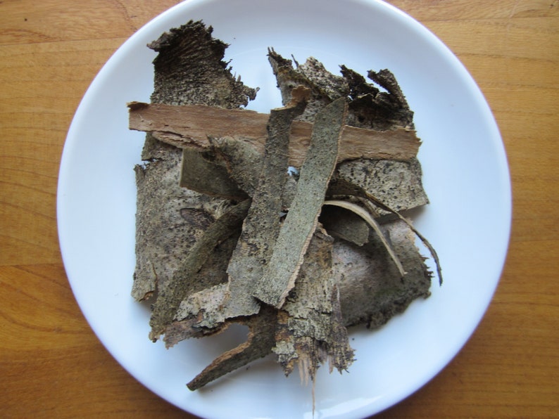 Dried Bark Fig, Ginkgo, Cherry, Elder, Ash, Blackthorn, Hazel, Alder, Oak, Ivy, Birch, Hawthorn, Willow, Blackberry, Apple, Gorse, Holly ash bark