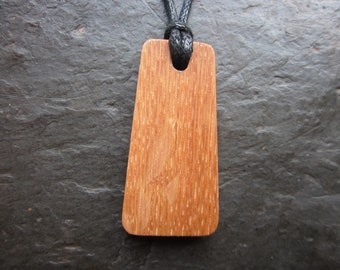 Natural Wood Pendant - Oak/Duir - Unique Ogham "Secret Sigil" Design.