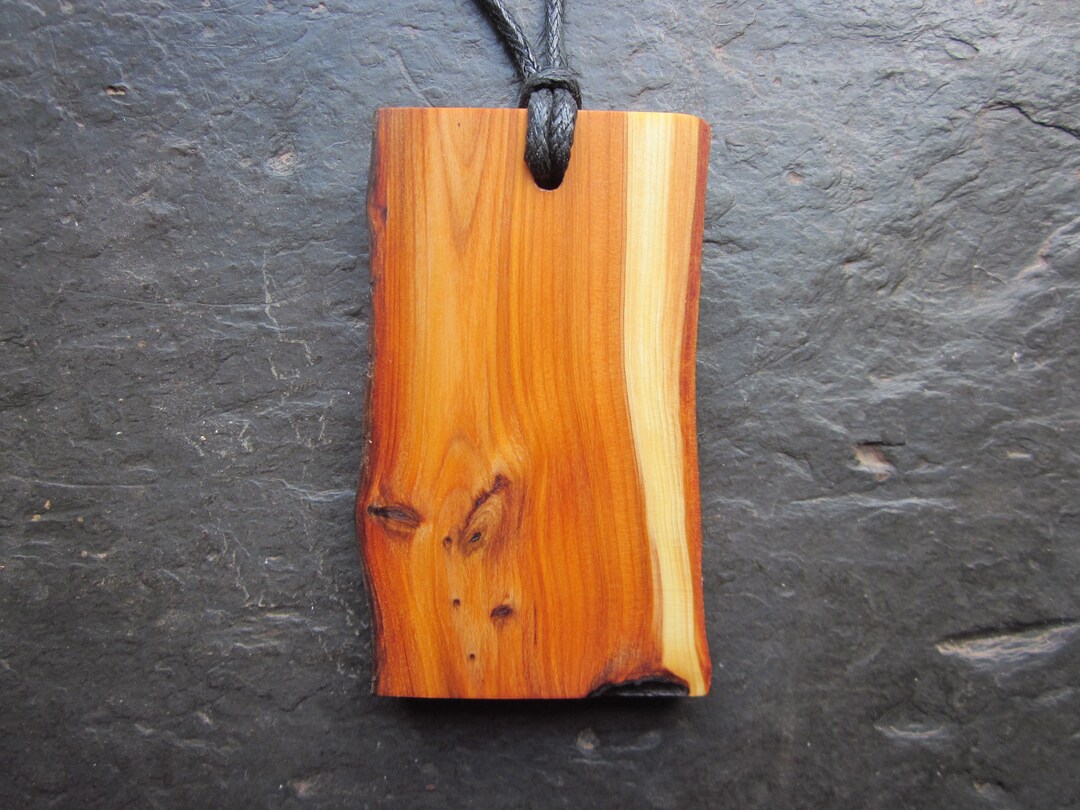 Unique Natural Wood Pendant English Yew Connect to Ancient Etsy