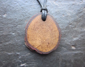 Natural Wood Pendant - English Oak - for Strength and Endurance.