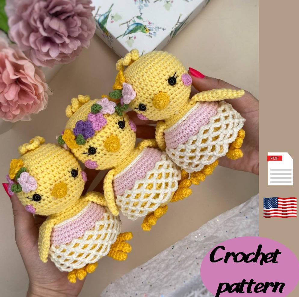 Chicken crochet pattern, Easter crochet , easy crochet pattern
