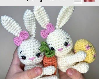 Bunny crochet pattern, Easter crochet , small crochet animal  pattern