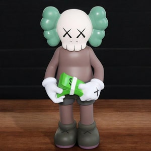 KAWS Inspired Money Bearbrick Figure, Hypebeast Wealth Statue, Luxury Art Toy Decor for Collectors & Art Lovers, Gift for Art Collectors