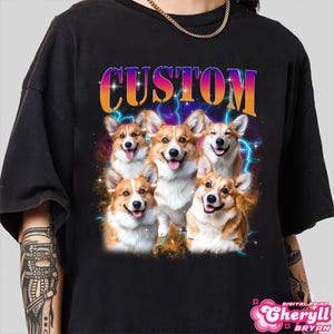 Comfort Colors Custom Bootleg Rap Pet Shirt, Custom Photo Dog, Cat Personalized Shirt, Vintage Graphic 90s Shirt, Pet Dog Remembrance Gift