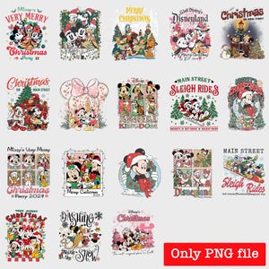 Christmas Mouse and Friend Png Bundle, Cartoon Movie Png, Christmas Family, Very Merry Christmas 2024 Png, Matching Christmas Png