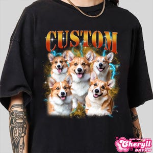 Comfort Colors Custom Bootleg Rap Pet Shirt, Custom Photo Dog, Cat Personalized Shirt, Vintage Graphic 90s Shirt, Pet Dog Remembrance Gift