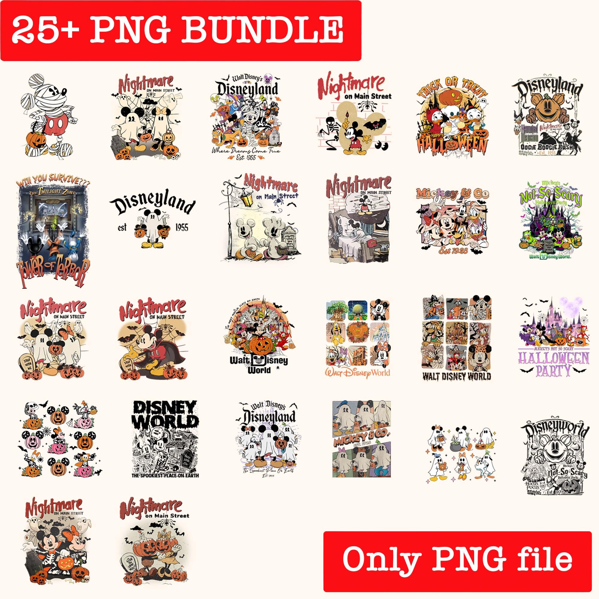 Mouse And Friend Halloween 2025 Png Bundle, Not So Scary Png, Family Halloween Shirts Png, Halloween Trip, Halloween Png, Fall Png
