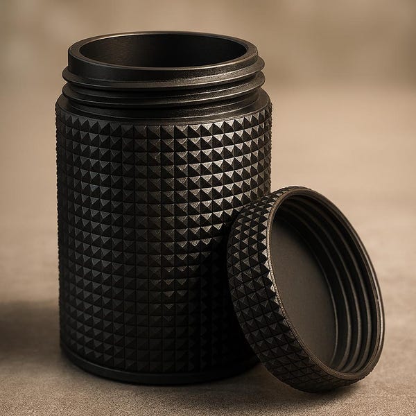 Screw Lid Storage Container STL – 3D Printable Jar with Threaded Cap – Digital File for Desk, Tools, Travel & Organization