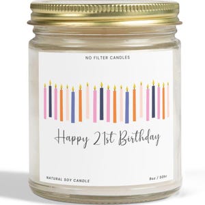 21st Birthday Gift For Her Scented Soy Candle Sweet Cute Milestone Gifts For Friend Sister Niece Coworker Daughter Girlfriend Roommate