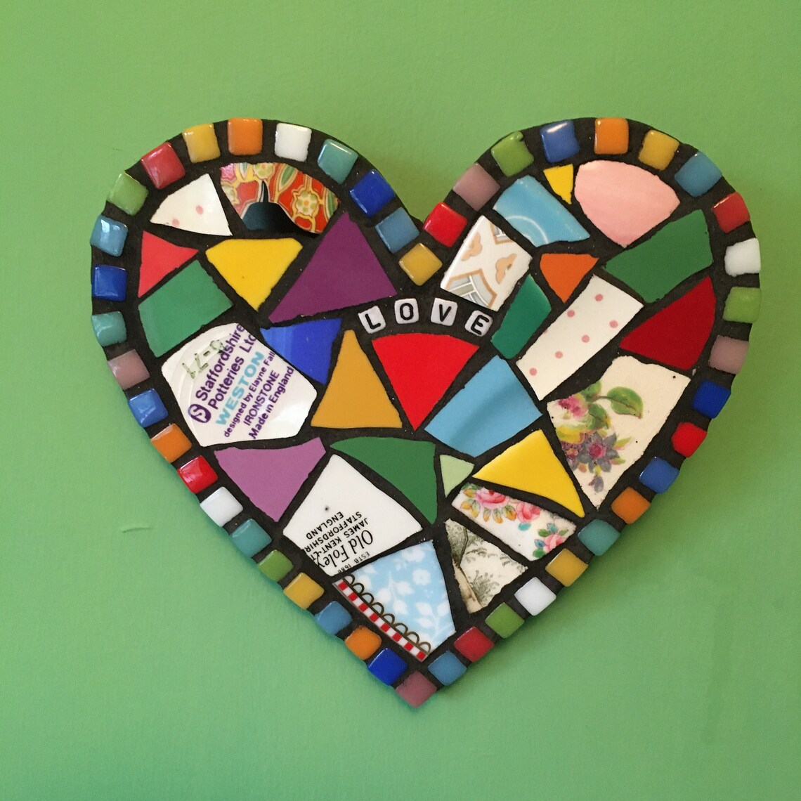Mosaic Heart Decoration Mosaic Heart Gift for her Mosaic Etsy