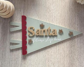 Personalisierte Weihnachtsfahne: Handgemachte Weihnachtsdekoration