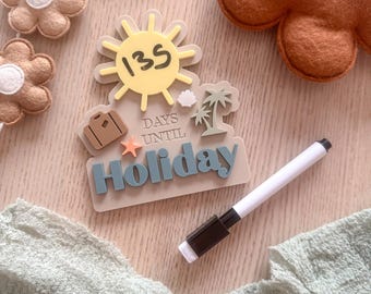 Acrylic Magnet Holiday Countdown Sign: Vacation Decor
