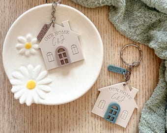 Personalised Home Acrylic Keyring, Our Home, First Home Gift, Gift Idea, House Gift, Personalised Initials