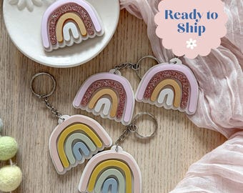 Handmade Rainbow Keyring: Acrylic Decor Gift