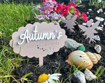 Personalisiertes Schild für den Feengarten: Handgemachtes Kinder Dekor