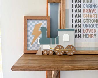 Personalized Acrylic Train Wall Decor: Kids Bedroom Art