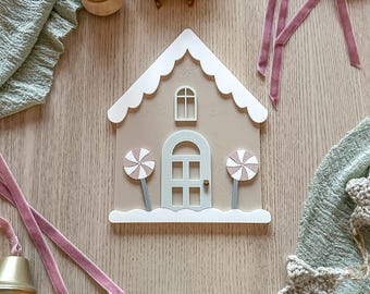 Personalisiertes Acryl-Lebkuchenhaus: Weihnachtsdekor