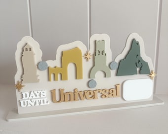 Freizeitpark Countdown Schild: Urlaubsdekoration aus Acryl
