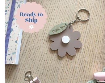 Flower Keyring, Teachers Gifts, Thank you Gift, Last Day of School, Keyring Gift, Keyring, Gifts for Teacher, Ready to Ship