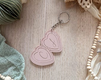 Handgemachte Herz Locket Schlüsselanhänger: Acryl Decor Geschenk