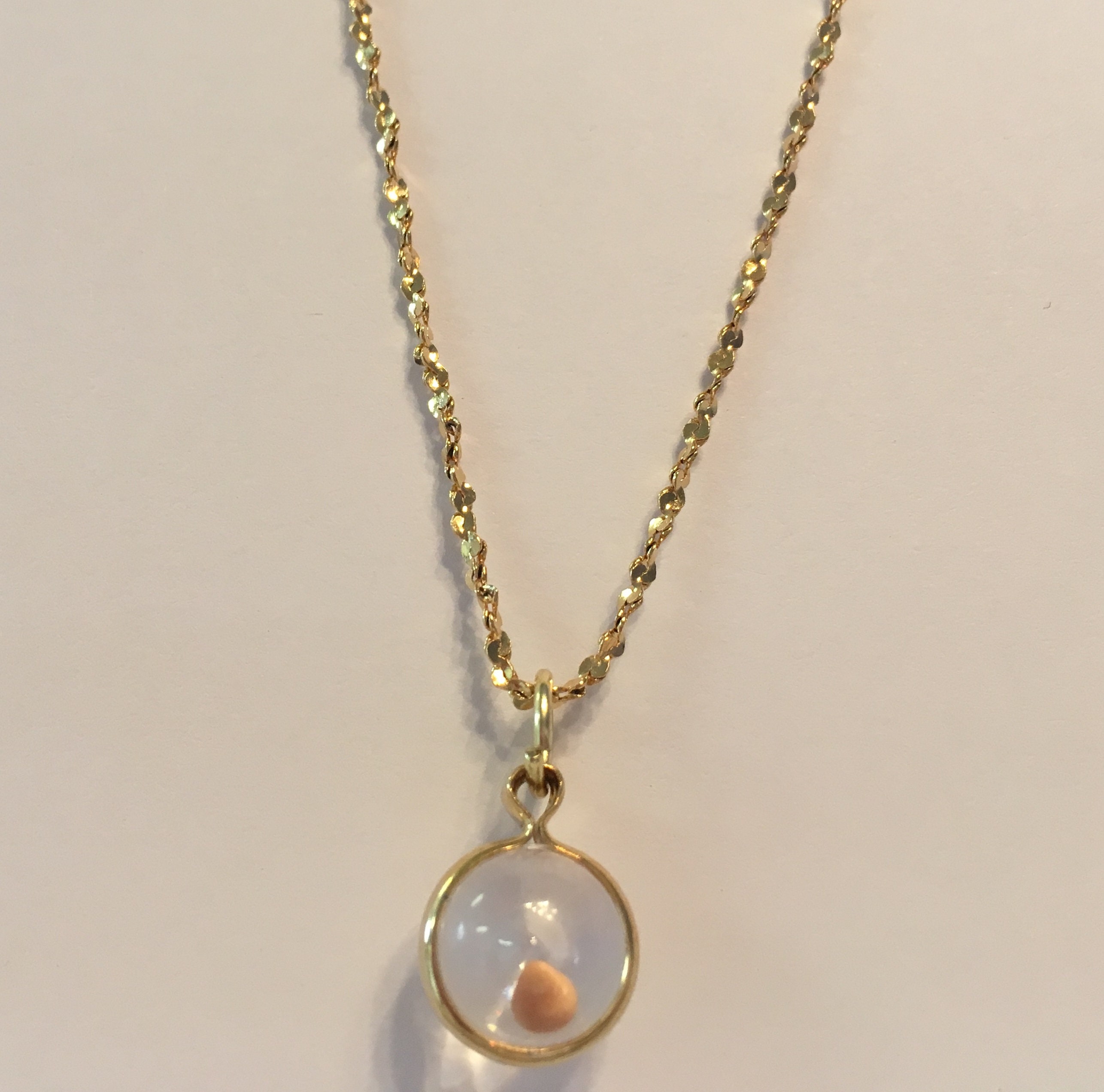 Gold Mustard Seed necklace on 18 gold plated chain Etsy