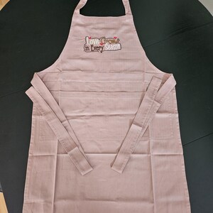 Valentine Snowmen Apron - Machine Embroidered