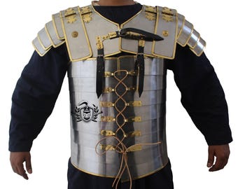 Roman Lorica Segmentata: Mild Steel & Brass Armor, 18 Gauge - LARP Reenactment
